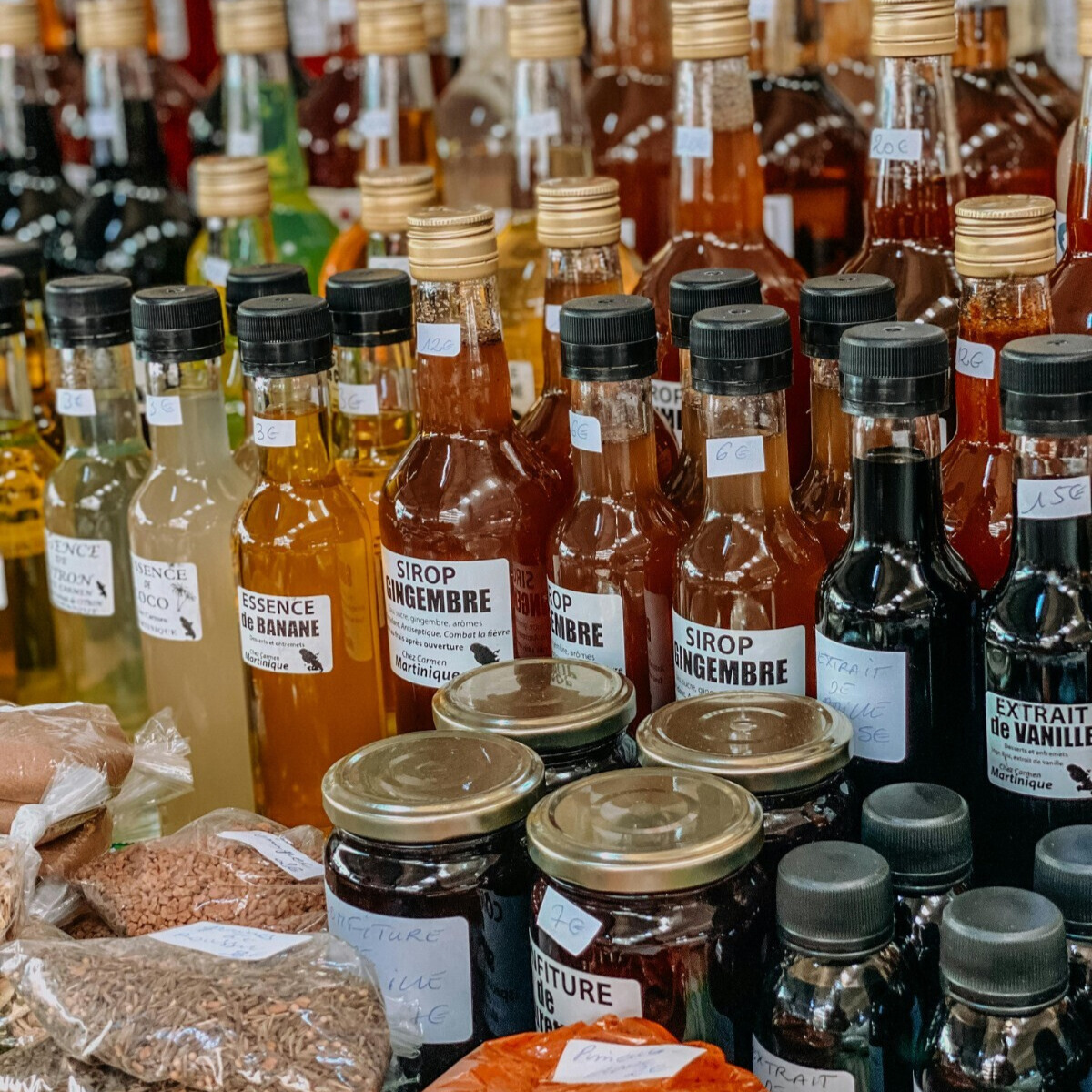 Marché couvert en Martinique