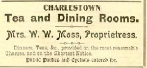 Advertisement for tearooms