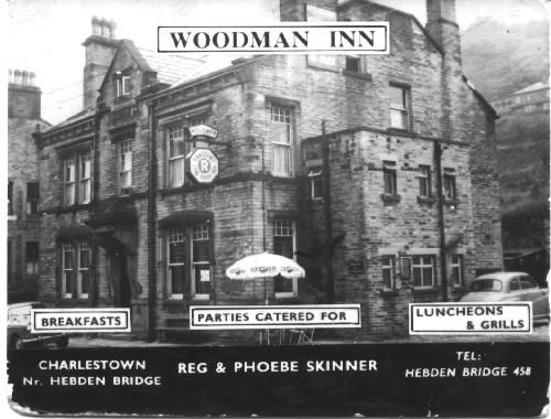 Advertising card for the Woodman circa 1950