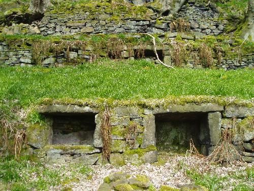 Skep (bee hive) niches at Beverley End 2006