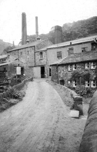 Jumble Hole Mill from the track from Underbank