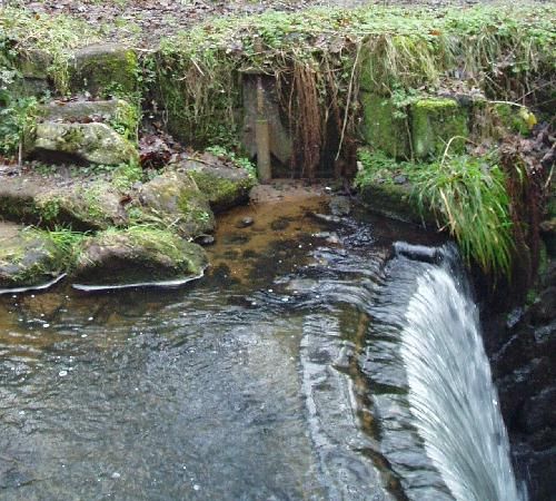 The weir and sluice gate at Cow Bridge