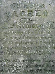 Sally Greenwood, Cruttonstall, died 1859