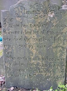 Rev Thomas Roberts, died 1779