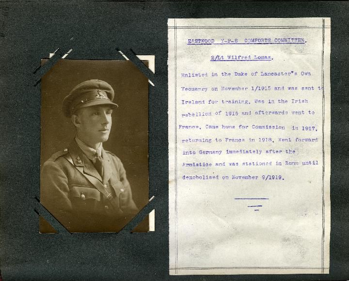 Second Lieutenant Wilfred Lomas