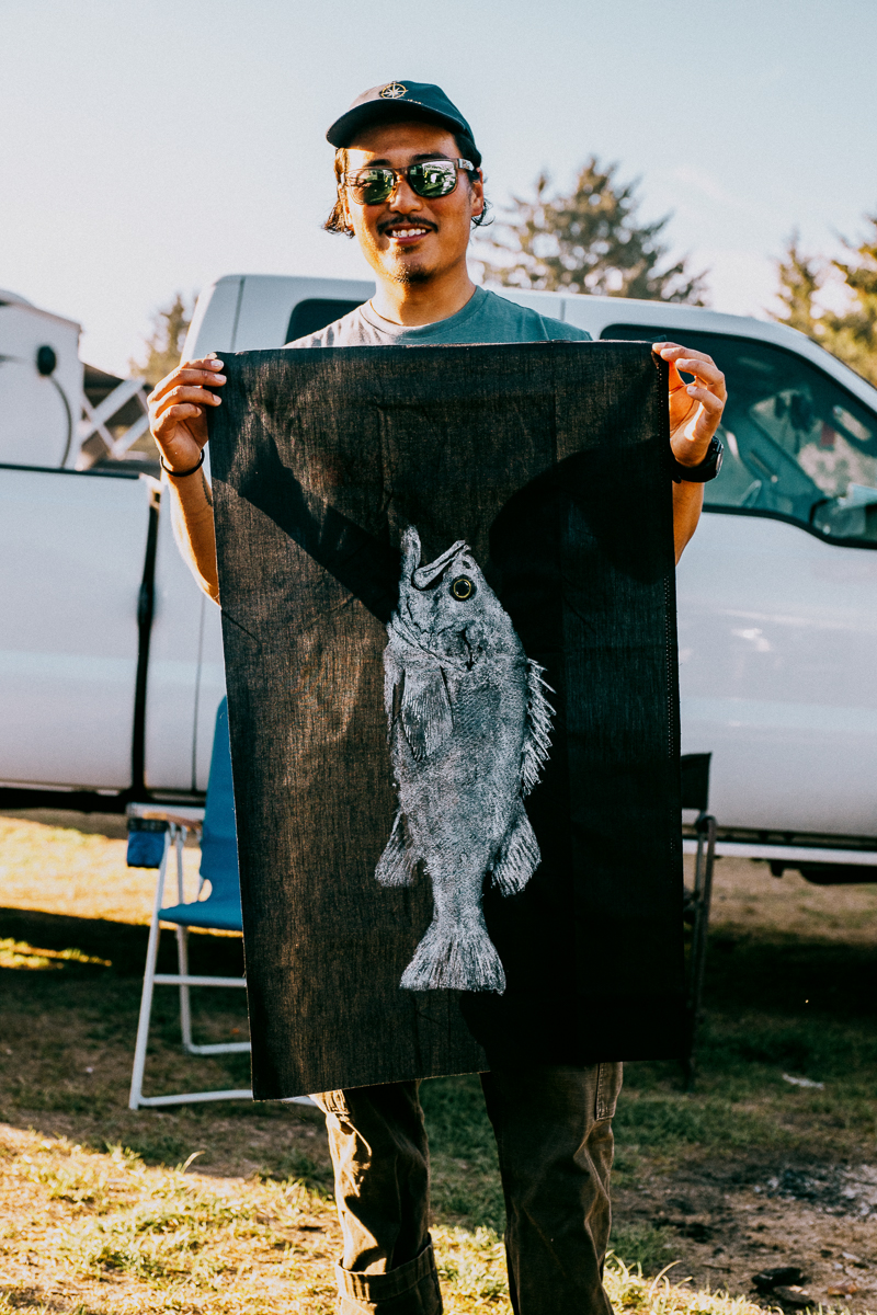 finished print with artist