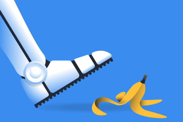 Robot foot slipping on banana HEADER