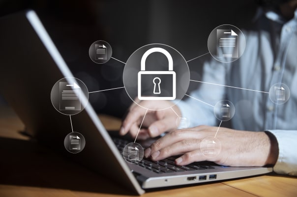 Secure online document protected by cyber security controls