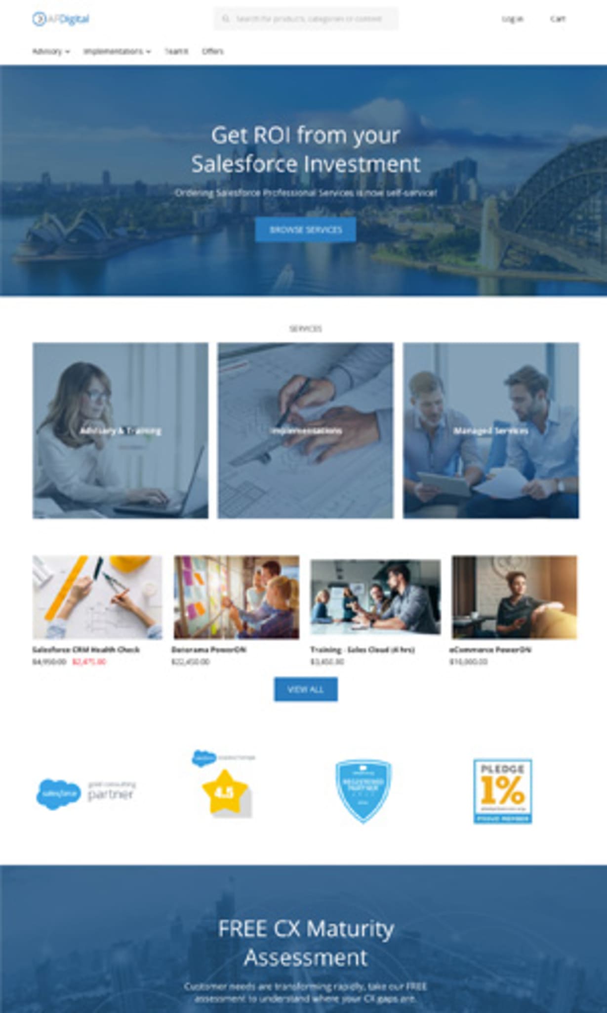 AFDigital site using storeConnect