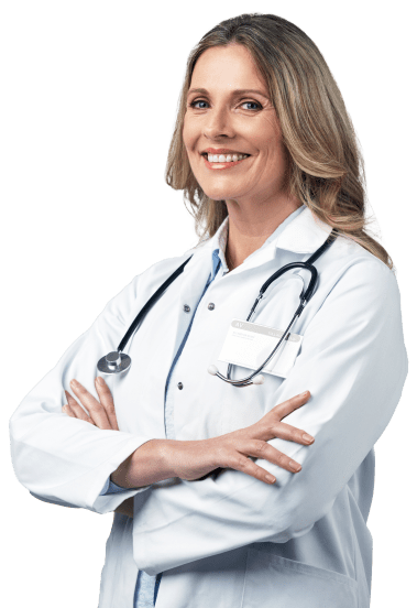 Medical doctor smiling with arms crossed