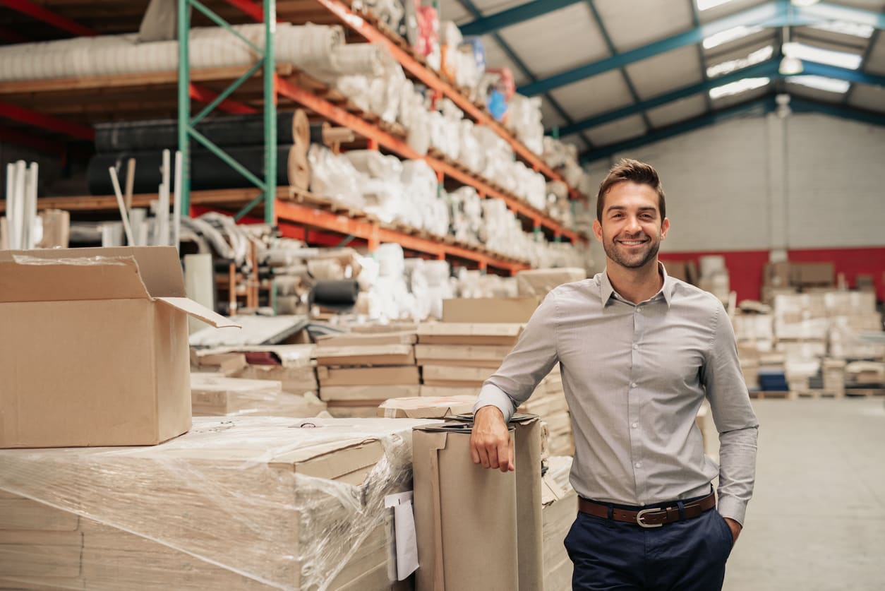 Man in warehouse COVER