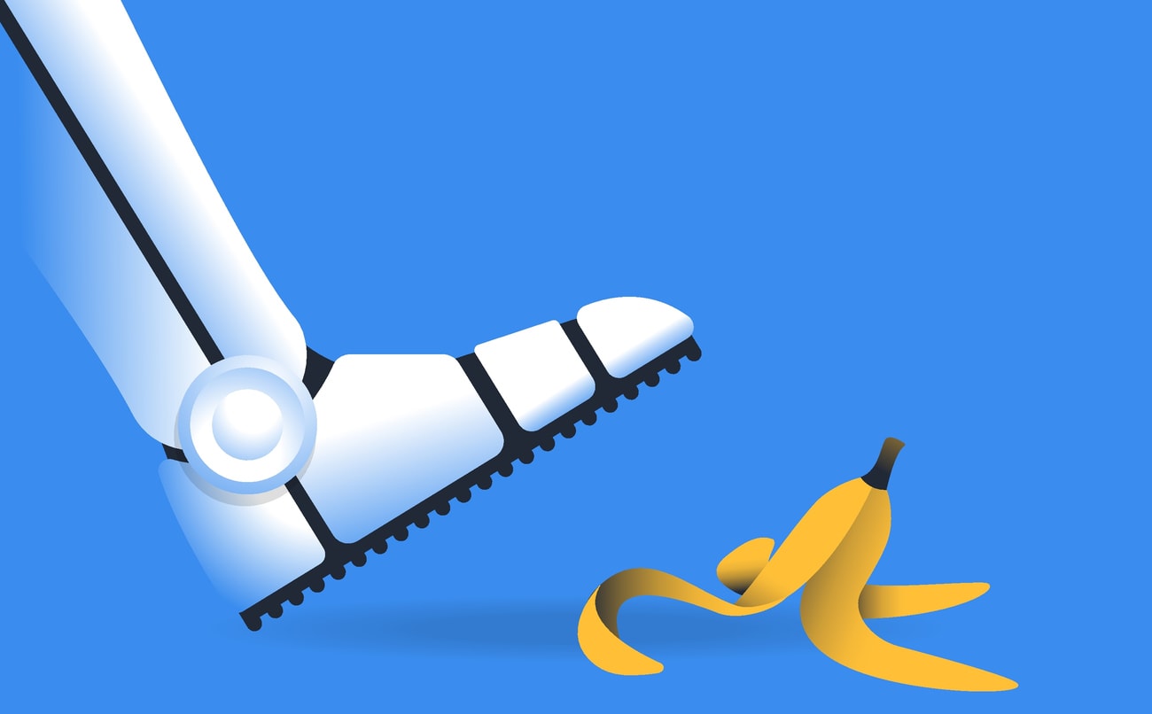 Robot foot slipping on banana HEADER