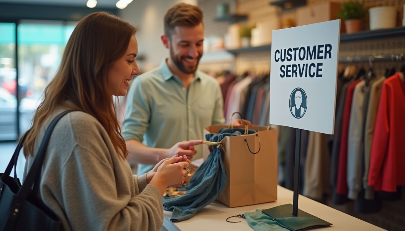 Customer receiving a refund for a returned online order