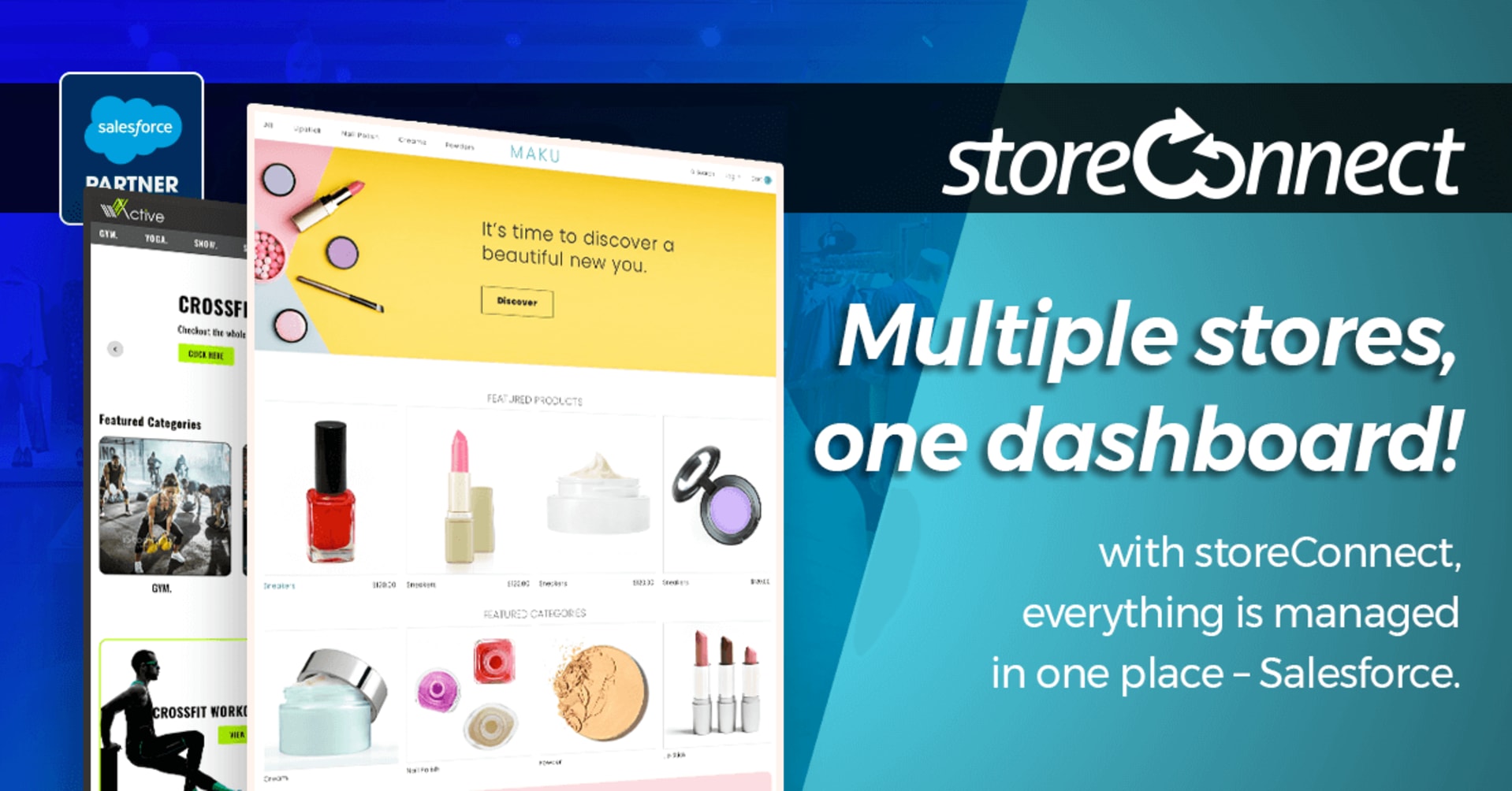 storeConnect themes screenshot and a message to the right