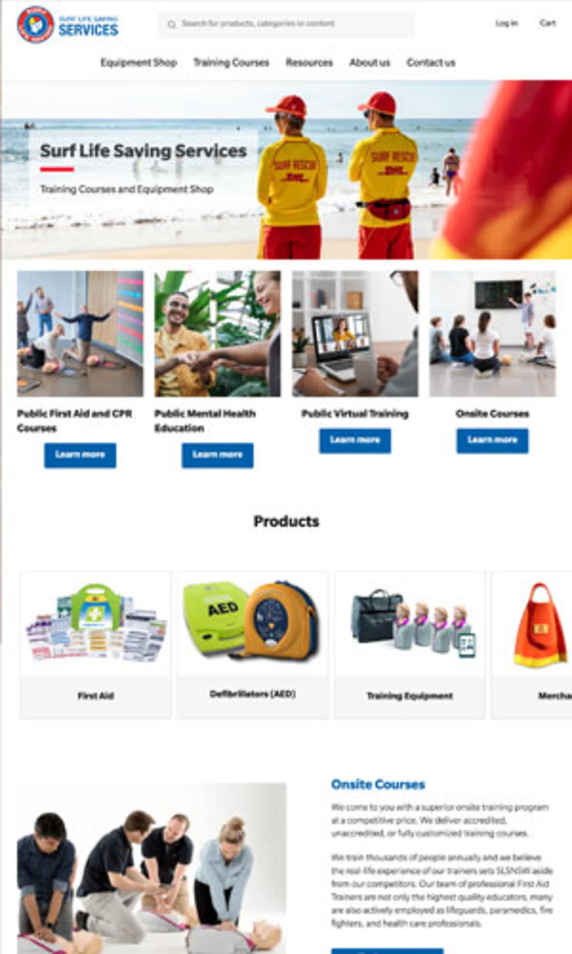 Surf Life Saving StoreConenct Website