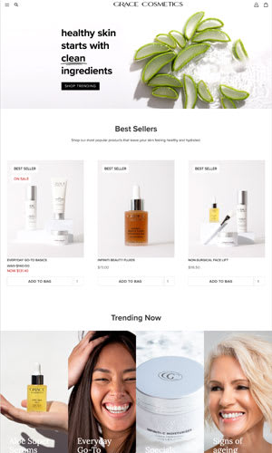 Grace Cosmetics StoreConnect site