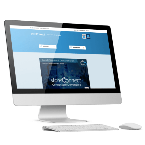 A mac compute displaying the help documentation site of StoreConnect