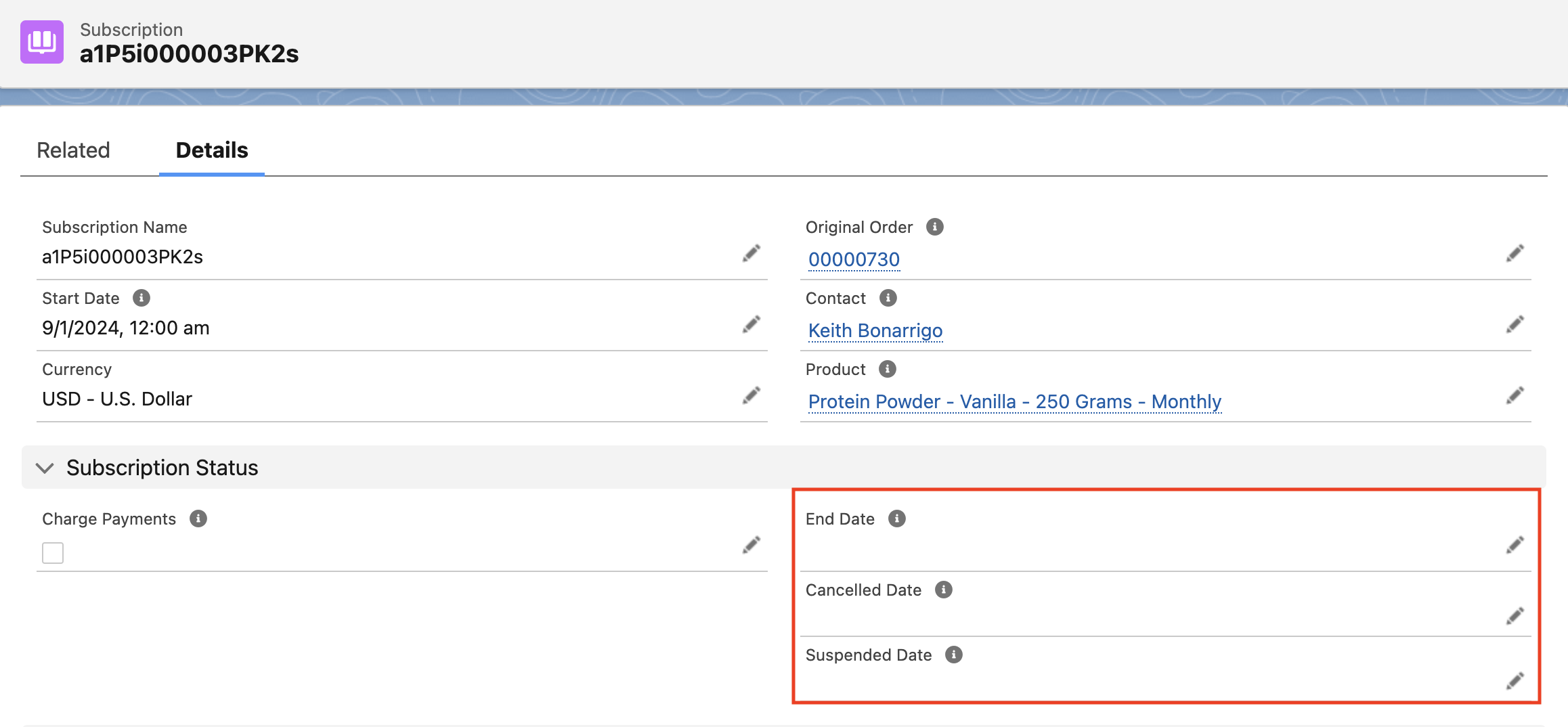 StoreConnect Subscription Products Configuration