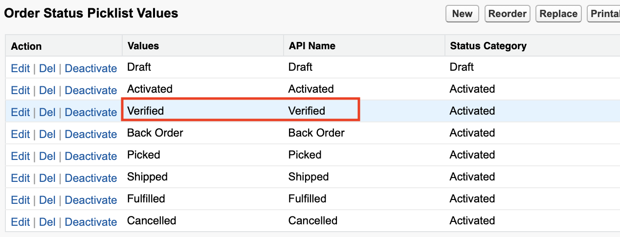 Order Object Configuration