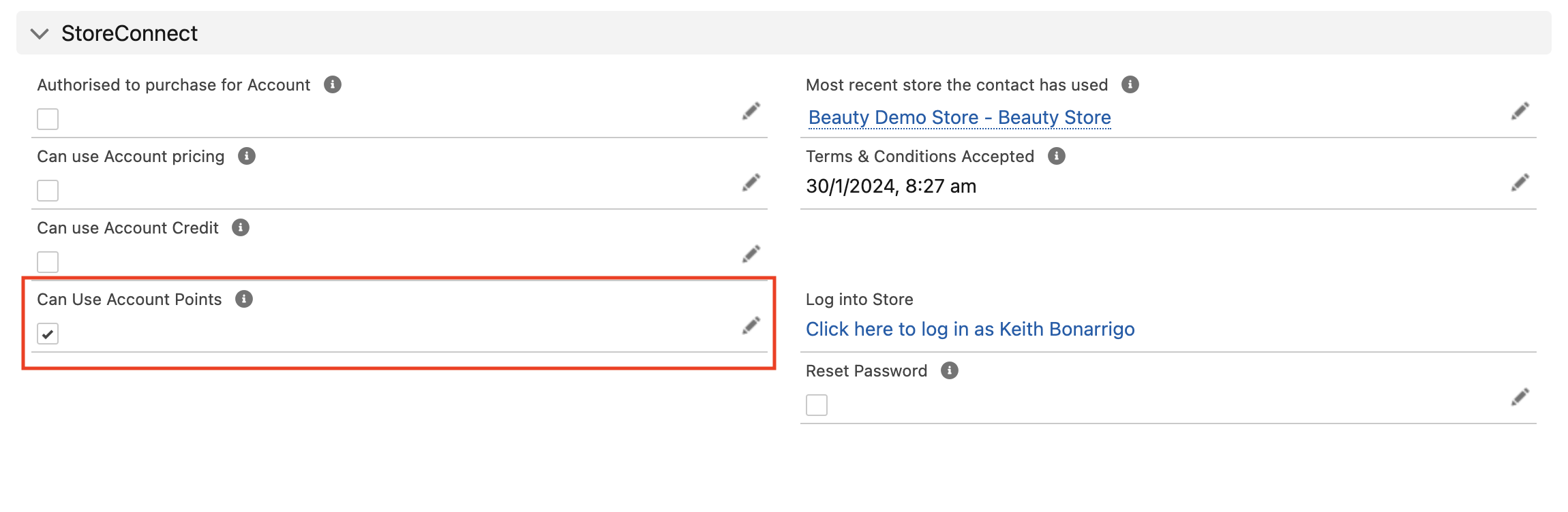 StoreConnect Shipping Product Points Configuration