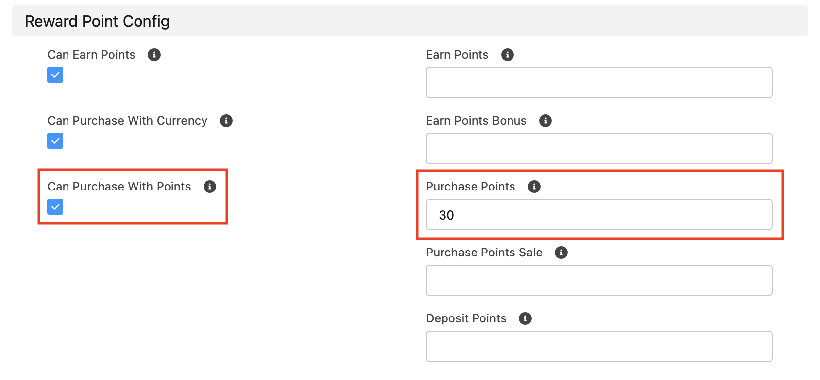 StoreConnect Shipping Product Points Configuration