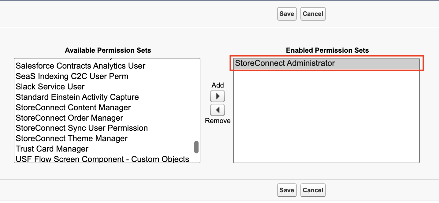 StoreConnect Administrator Permission Set