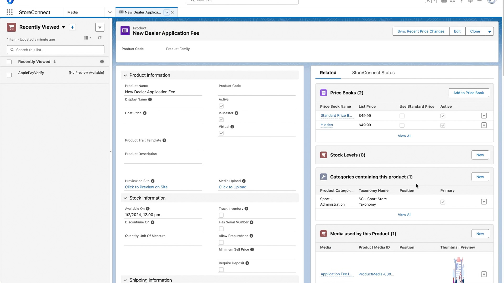 Image of Product Record SC Results