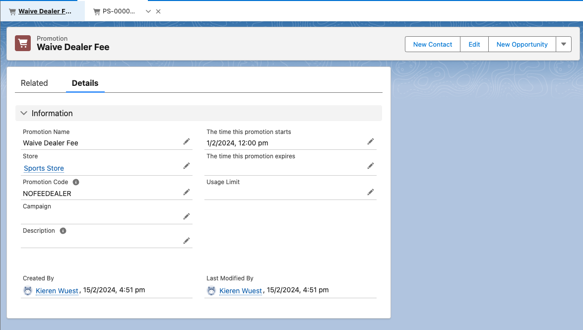 Image of Promotion config