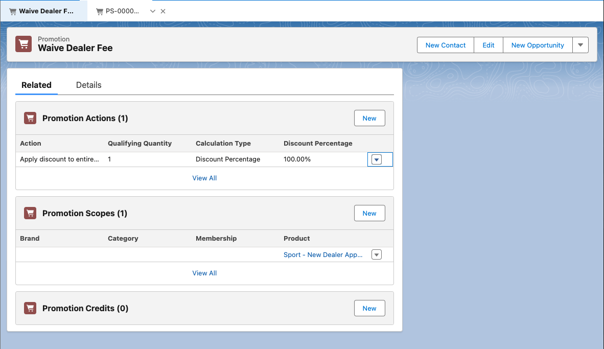 Image of Promotion config