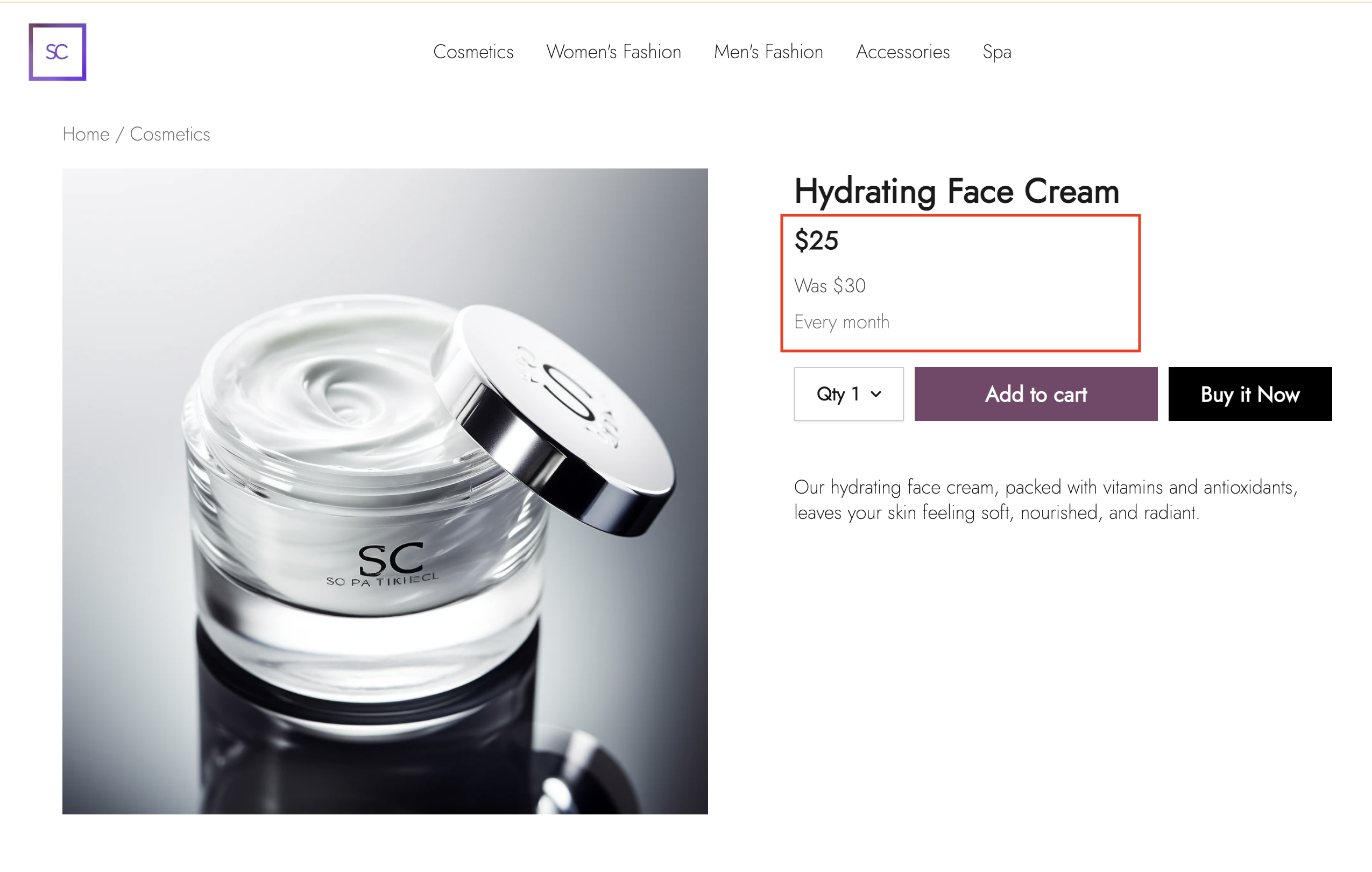 Eyeshadow Product Page