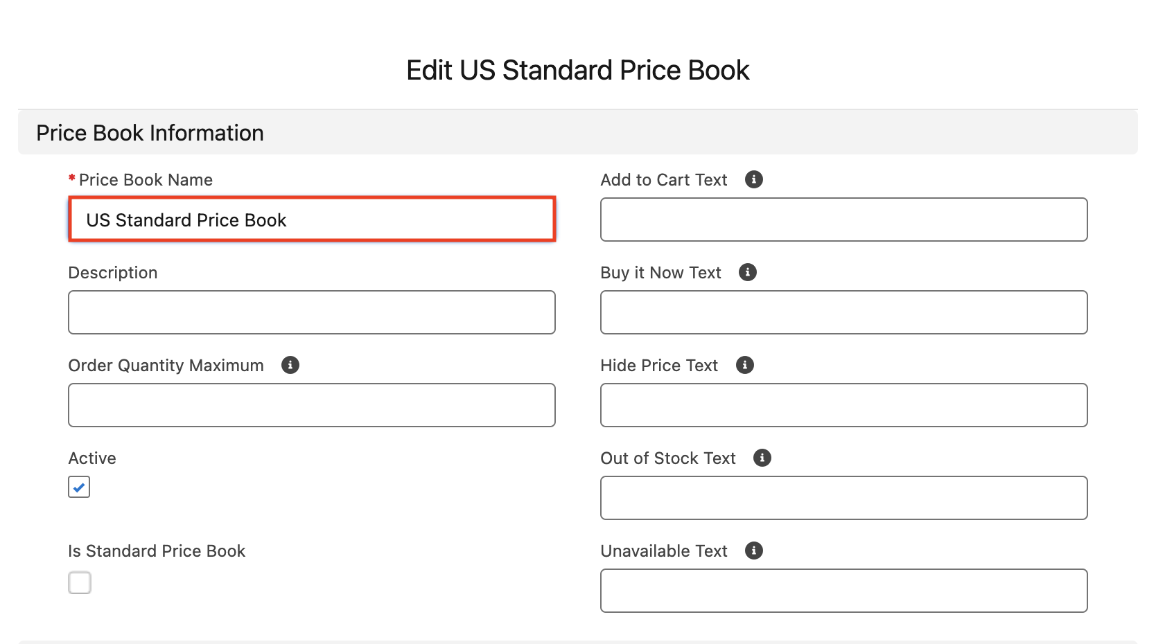StoreConnect New Price Book
