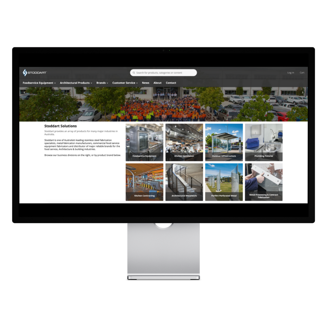 Stoddart Site on computer screen