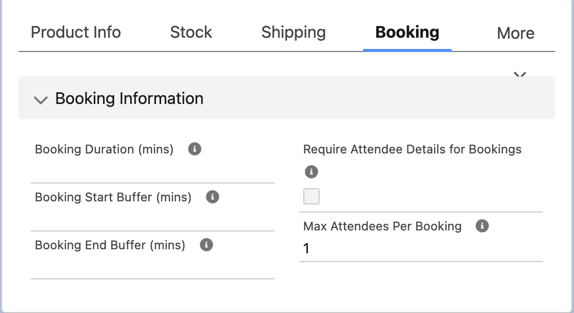 booking duration
