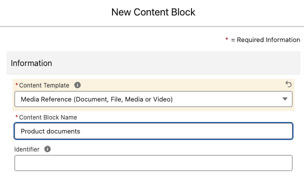 New content block