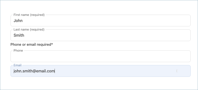Customer details at POS