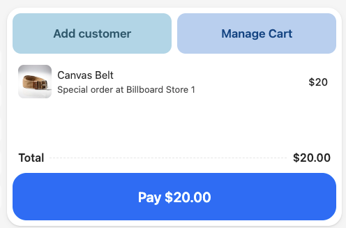 Add customer from POS cart
