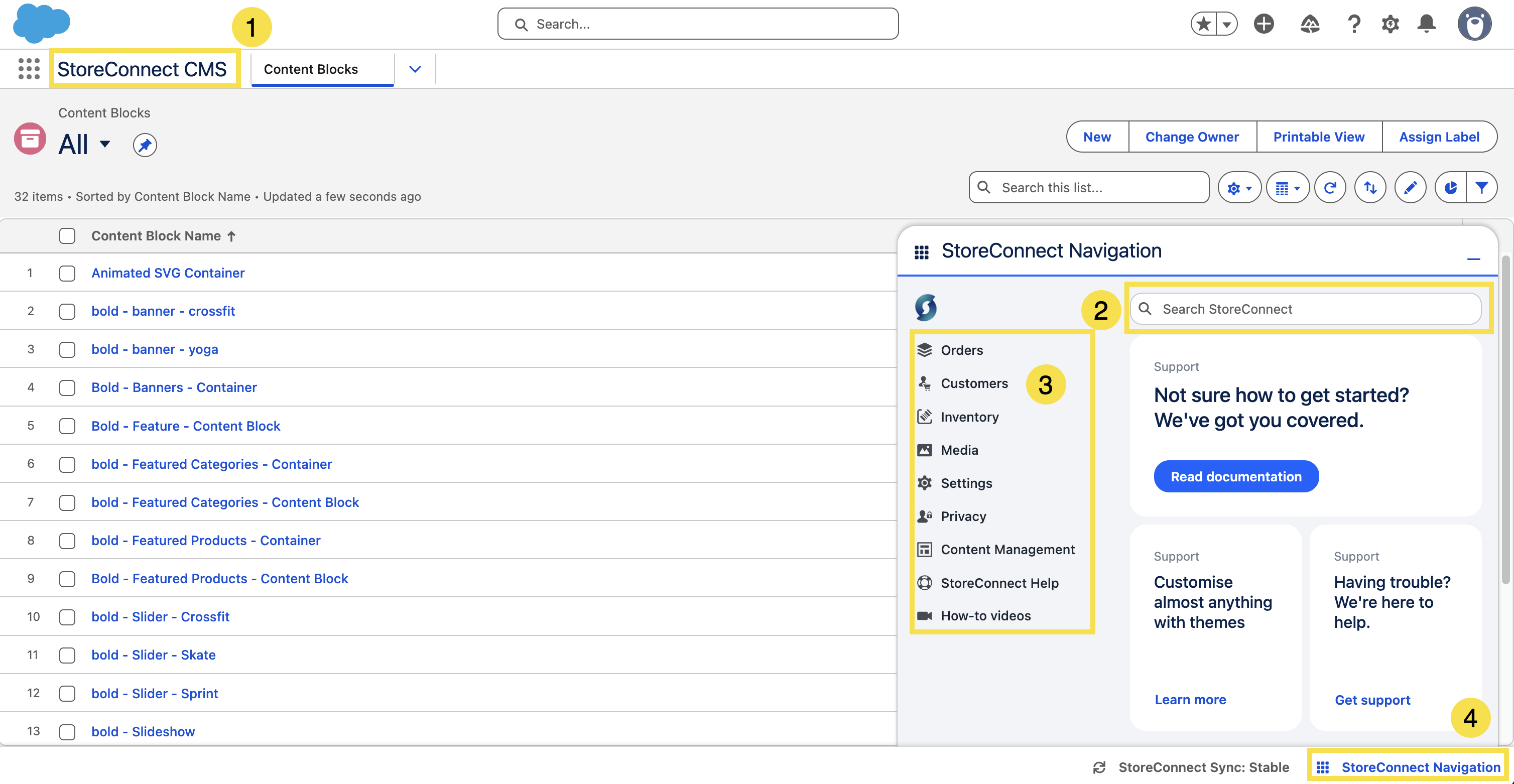 General user navigation