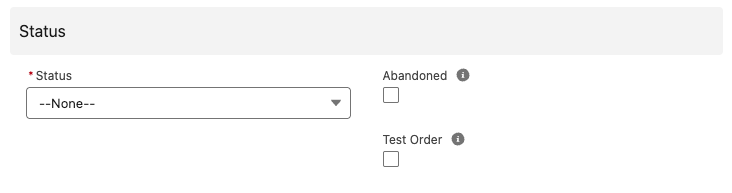 Test order option