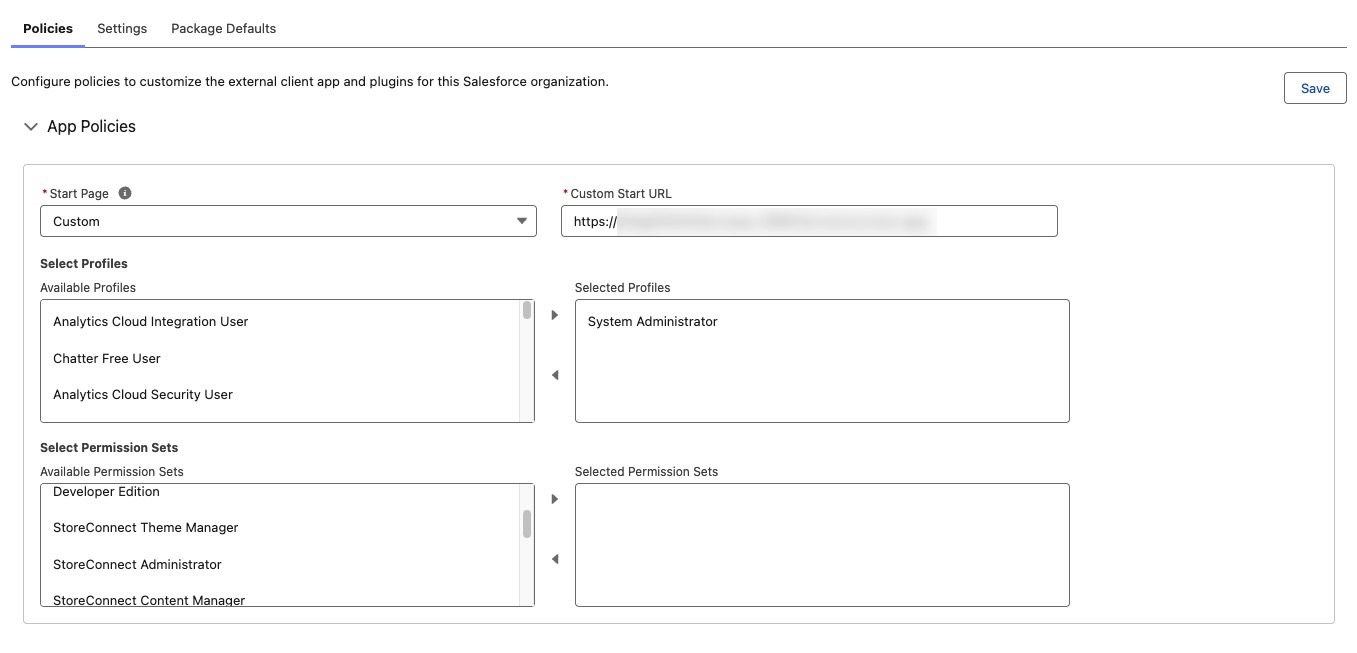Set app policies