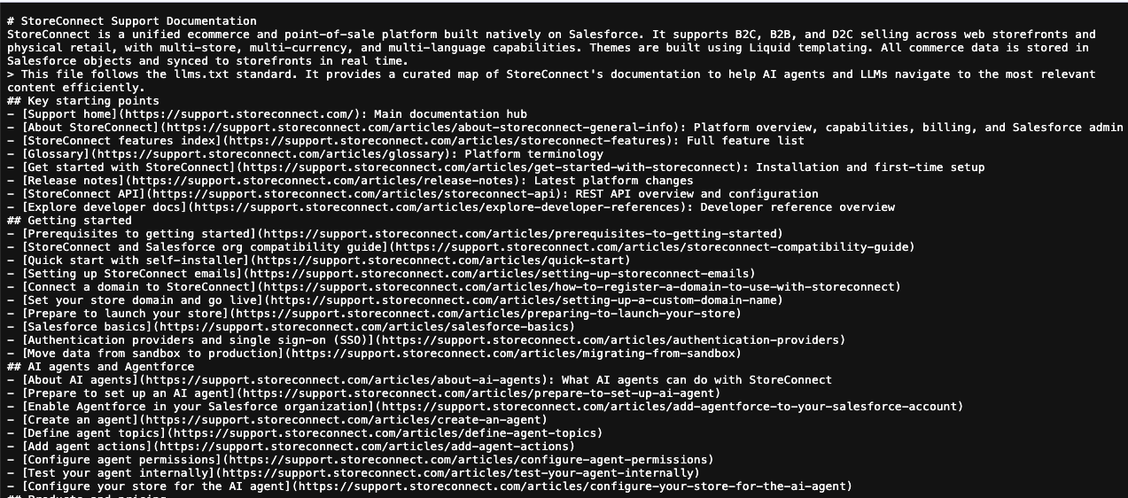 Except from llms.txt file