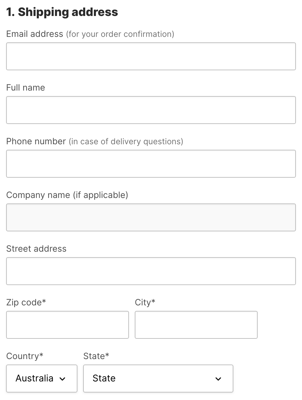 Company Name Field