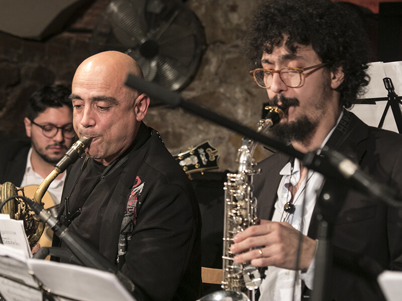 2017 - Joan Chamorro and Luigi Grasso in the presentation of the album "Joan Chamorro Octet play Luigi Grasso's arreangements", at the Jamboree