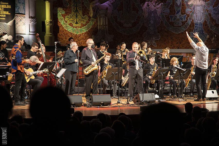 2022 - Concert at the Palau - Sant Andreu Jazz Band Passing the torch! With Marc Trepat and the brothers Ricard and Toni Gili