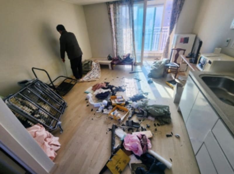 원룸 정리, 전화 다음 날 바로 수거 완료 현장 사진