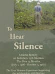 Book cover of To Hear Silence: Charlie Battery 1st Battalion 13th Marines: The First 15 Months