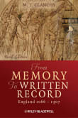 Book cover of From Memory to Written Record: England, 1066-1307