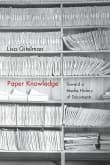 Book cover of Paper Knowledge: Toward a Media History of Documents