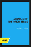 Book cover of A Handlist of Rhetorical Terms