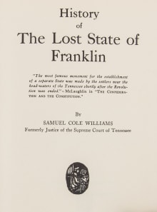 Book cover of History of the Lost State of Franklin