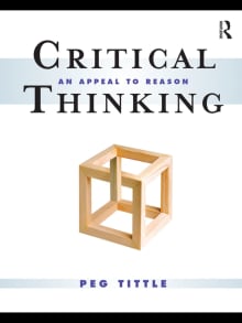 Book cover of Critical Thinking: An Appeal to Reason